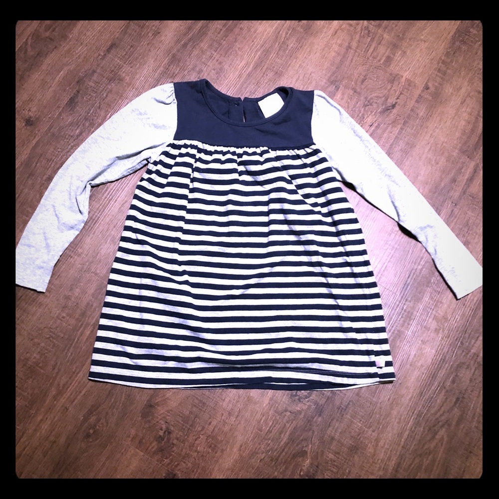 Navy & Grey Lolly Wolly Doodle Cotton Dress Girls Size 10